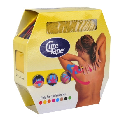 Curetape Kinesiology Tape 2" Giant Roll in Box Yellow TN