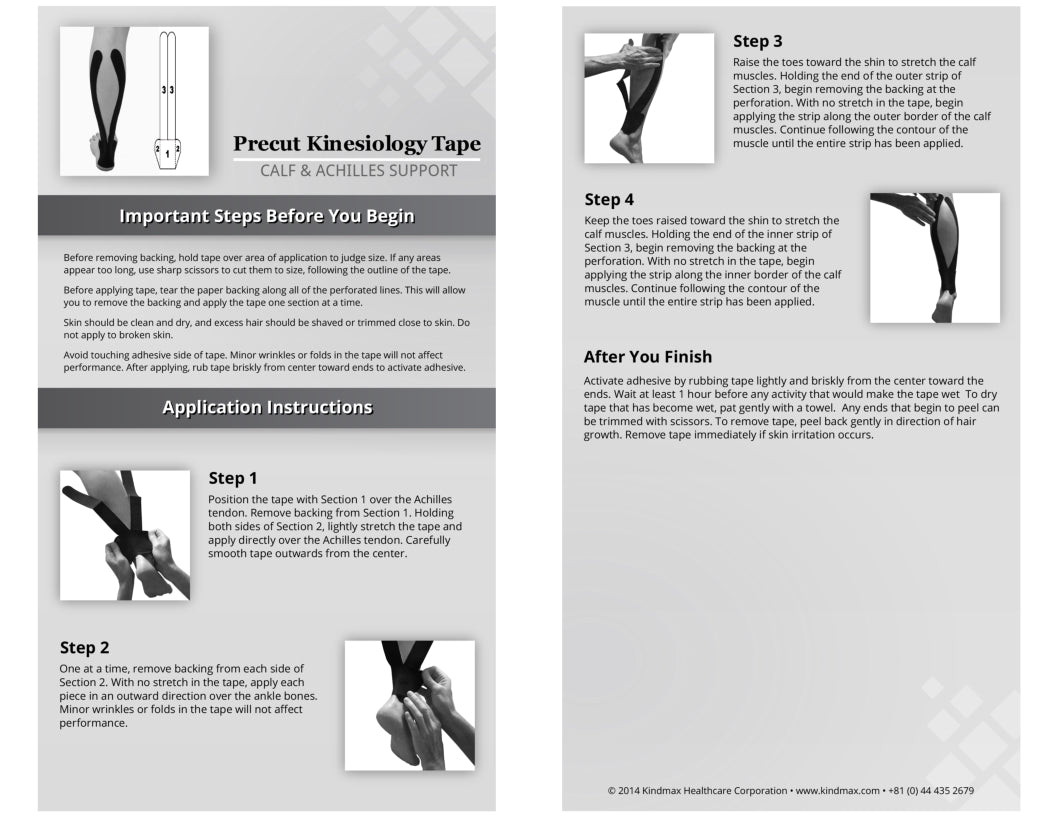 Kindmax Precut Calf & Achilles Support - Package Inside