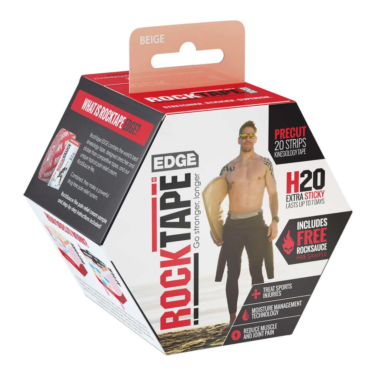 RockTape Edge Precut Roll Beige Box High Res