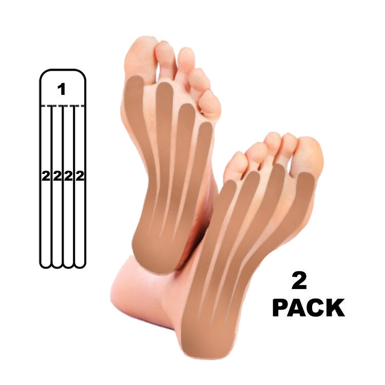 Kindmax Kinesiology Tape Foot Support - Beige - Front and Back