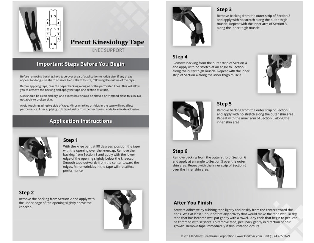 Kindmax Kinesiology Tape Knee Support - Package Inside