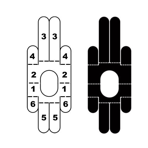 Kindmax Kinesiology Tape Knee Support - Black - Front and Back