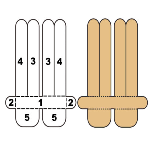 Kindmax Lower Back Support - Beige - Front and Back