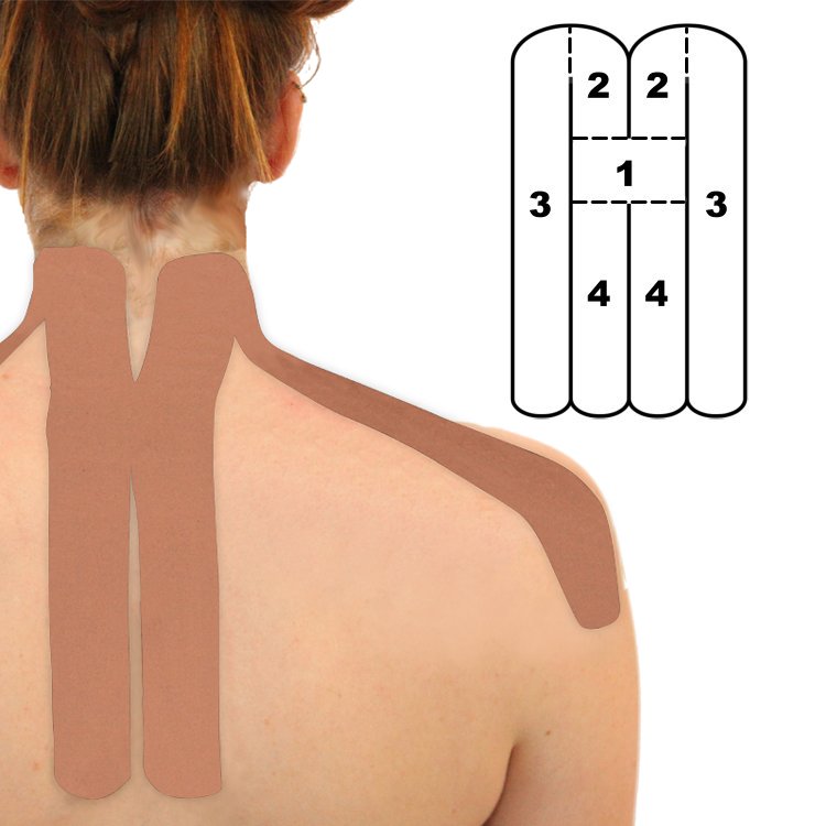 Kindmax Kinesiology Tape Precut Neck Support Beige