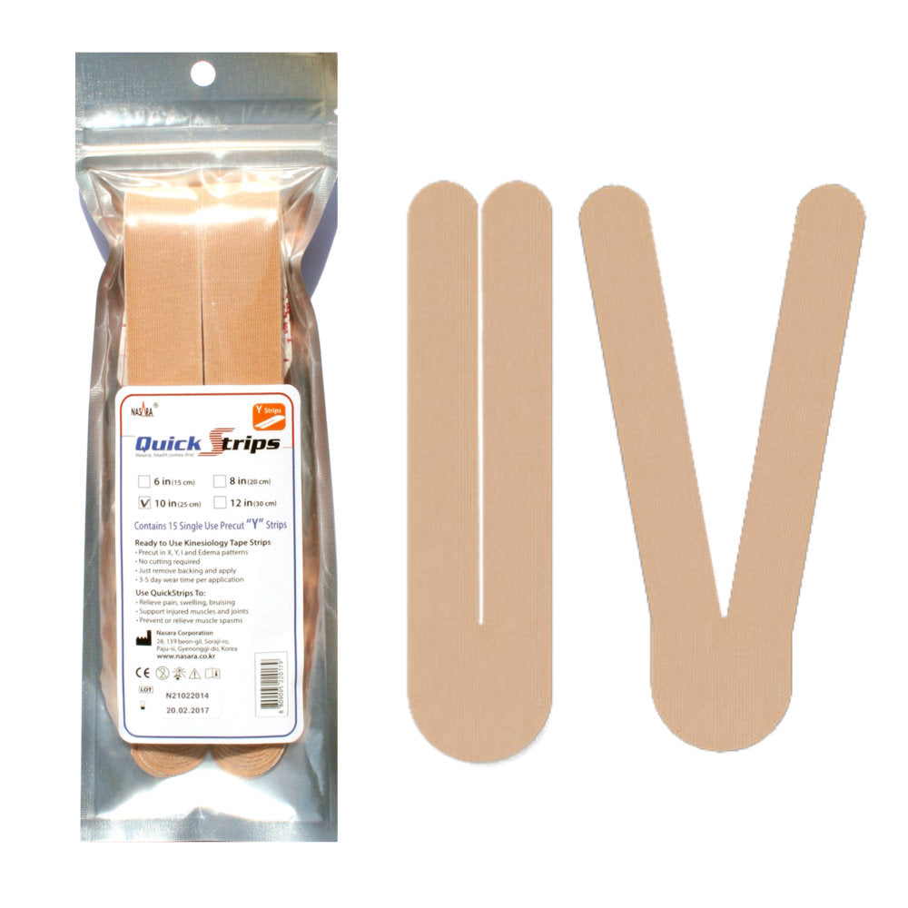 Nasara QuickStrips 8" Precut Y Strips - Beige