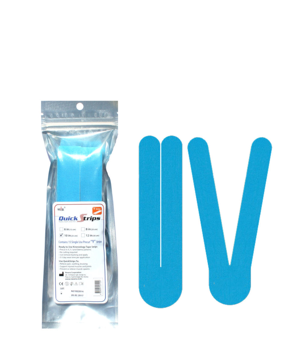 Nasara QuickStrips 8" Precut Y Strips - Blue