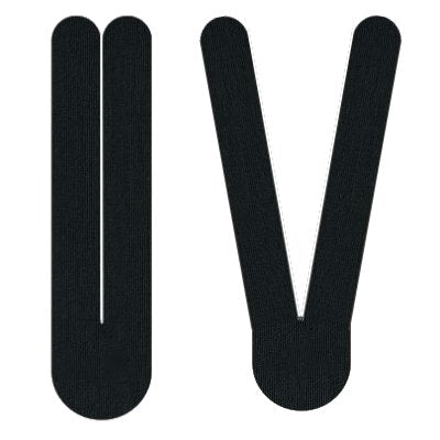 Nasara QuickStrips 6" Precut Y Strips - Black