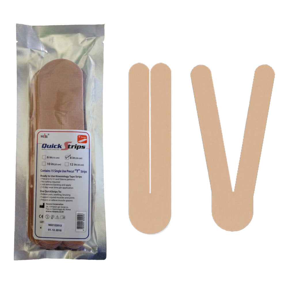 Nasara QuickStrips 6" Precut Y Strips 15-Pack - Beige