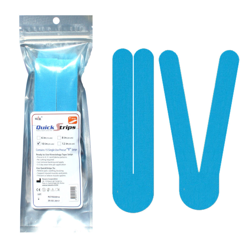 Nasara QuickStrips 10" Precut Y Strips - Light Blue