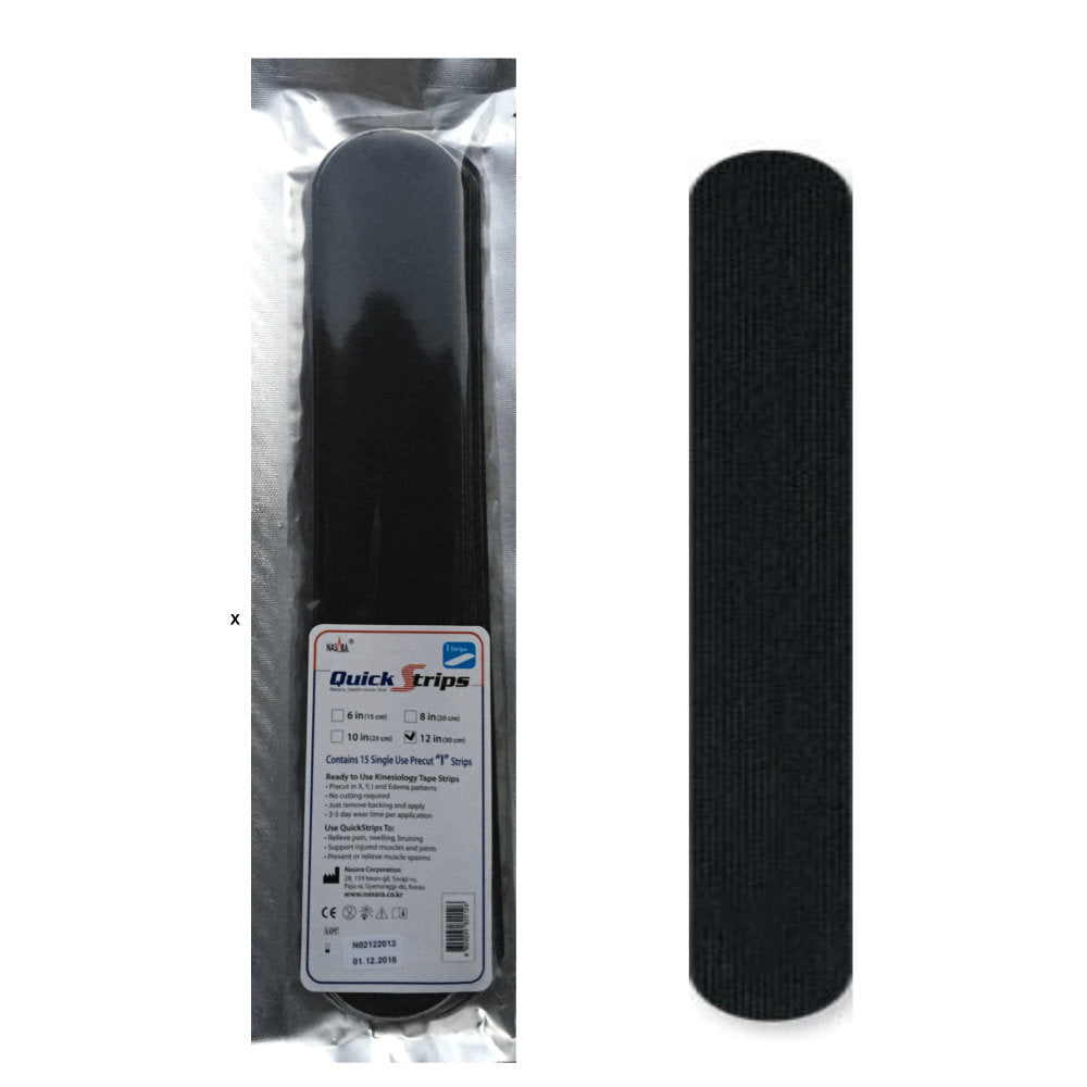 Nasara QuickStrips 12" I Strips - Black