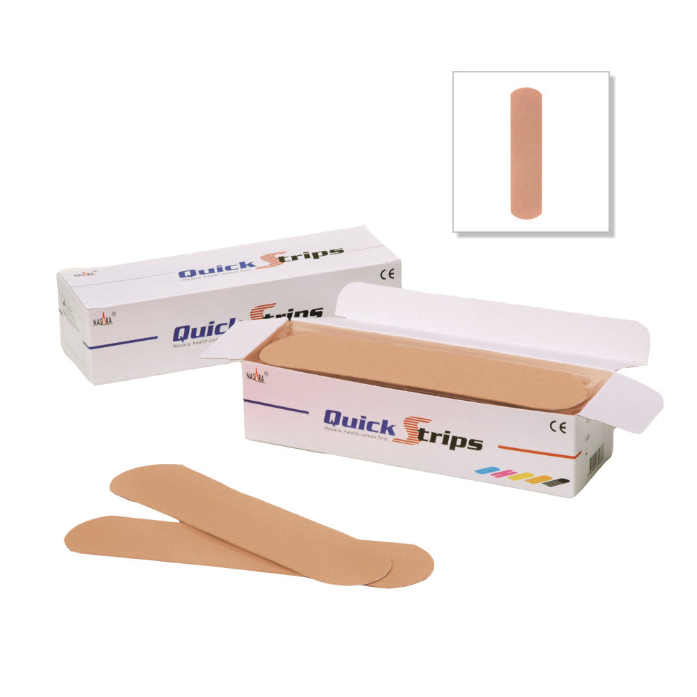 Nasara Kinesiology Tape 6" Precut I Strips - Box of 50 - Beige