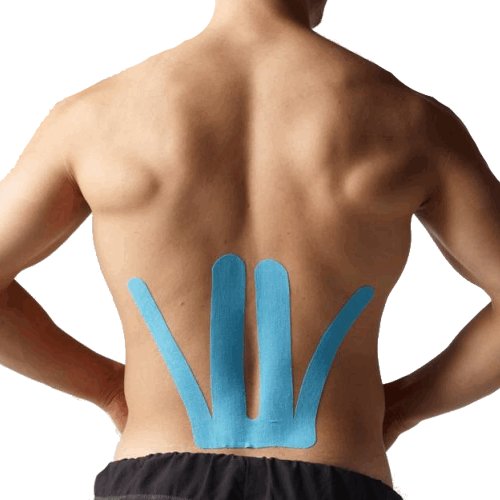 SpiderTech Precut Lower Back Tape Blue