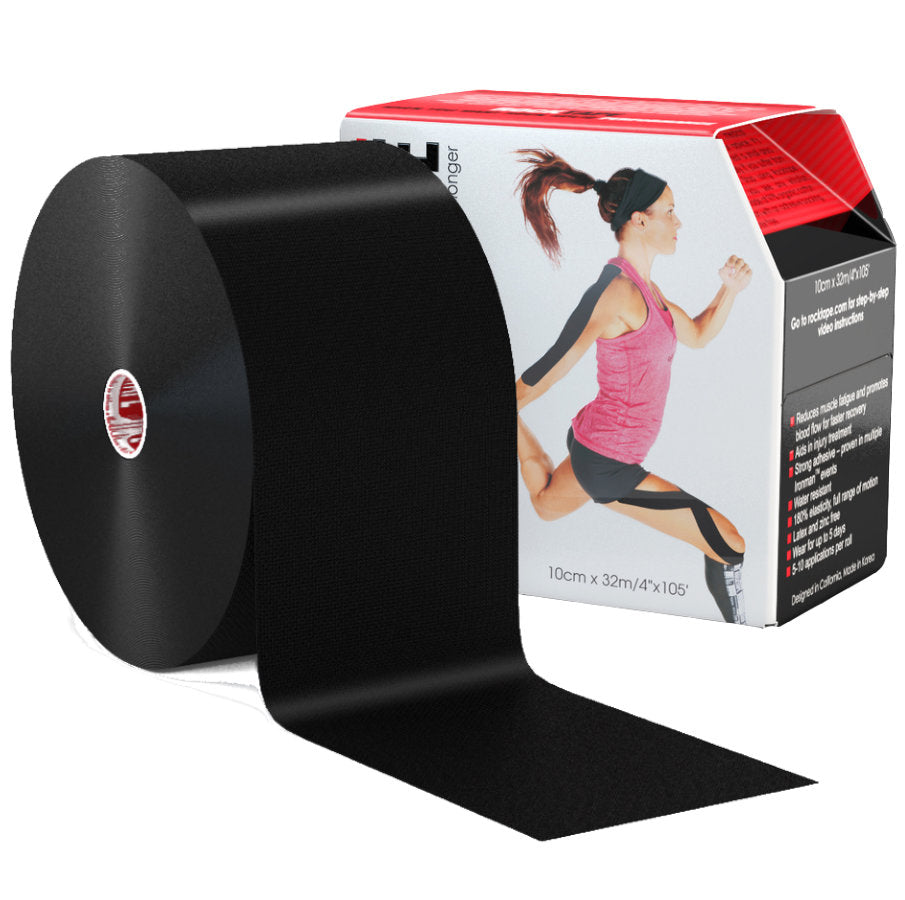 RockTape Big Daddy - 4" x 105' Bulk Roll - Black