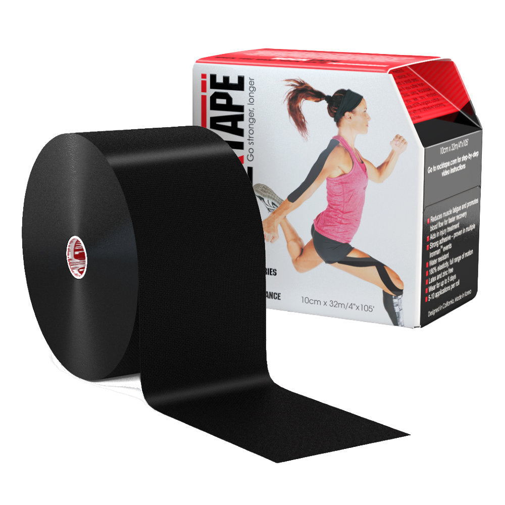 RockTape 4" Kinesiology Tape - Black
