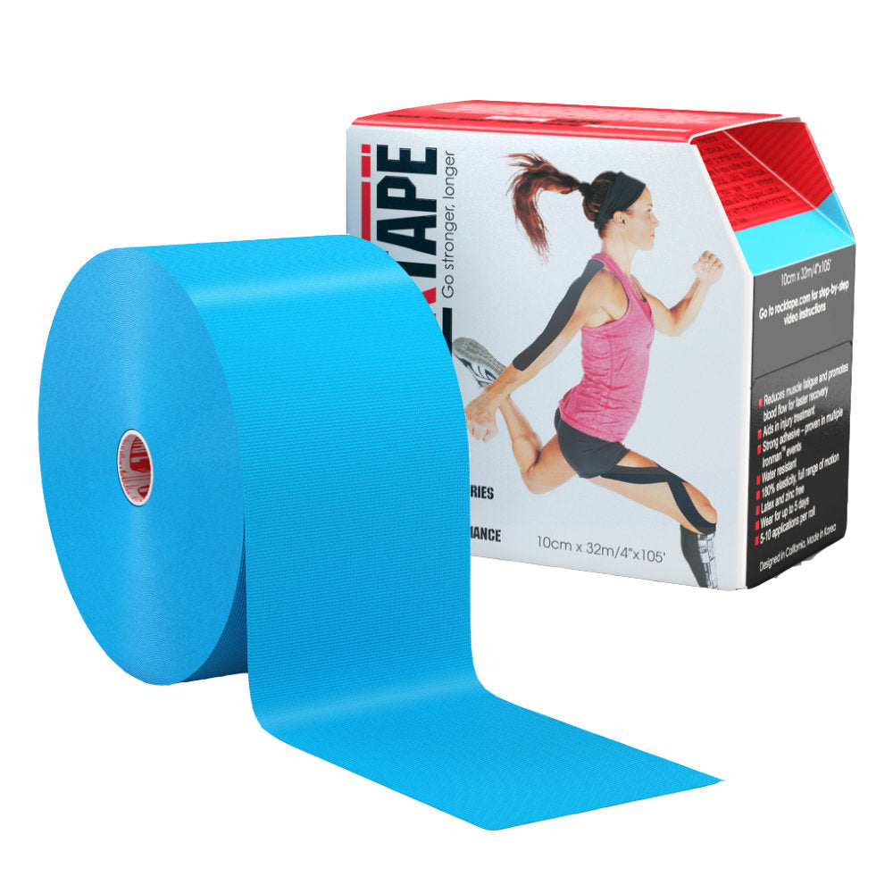 RockTape Kinesiology Tape 4" Bulk Roll - Blue