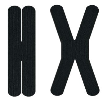 Nasara QuickStrips 6" Precut X Strips - Black