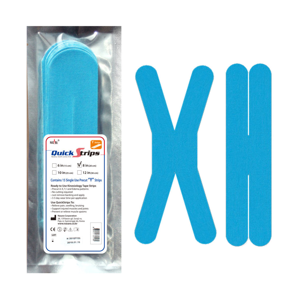 Nasara QuickStrips 8" Precut X Strips 15-Pack - Blue