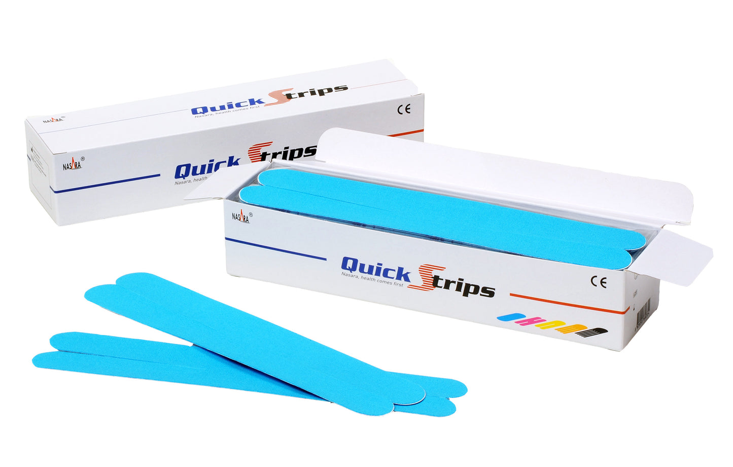 Nasara QuickStrips 8" Precut X Strips - Blue - Box of 50