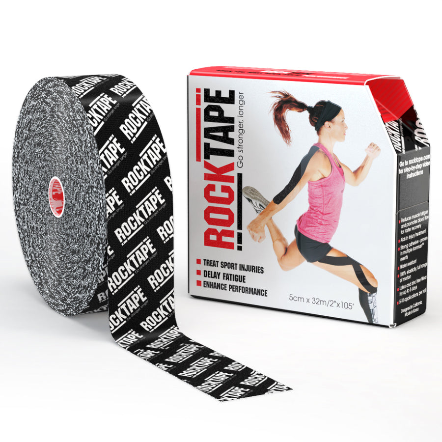 RockTape 2" x 105' Bulk Roll - Black Logo