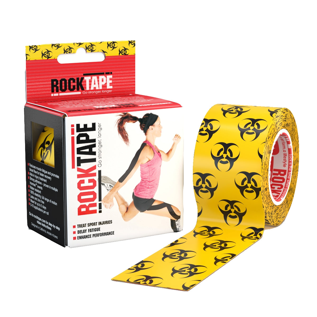 RockTape Single Roll Next To Dispenser Box - Biohazard