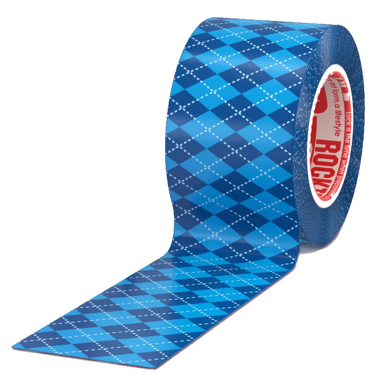 RockTape Single Roll - Garmin Blue Argyle Pattern