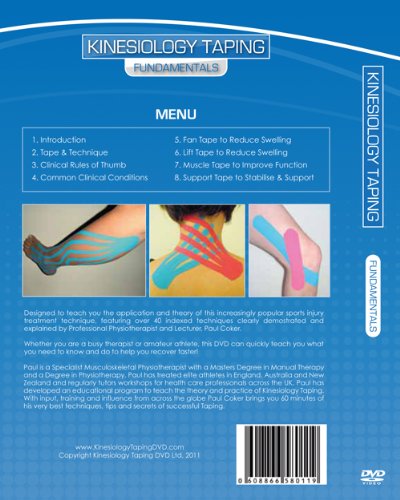 Kinesiology Taping Fundamentals DVD - Back Cover