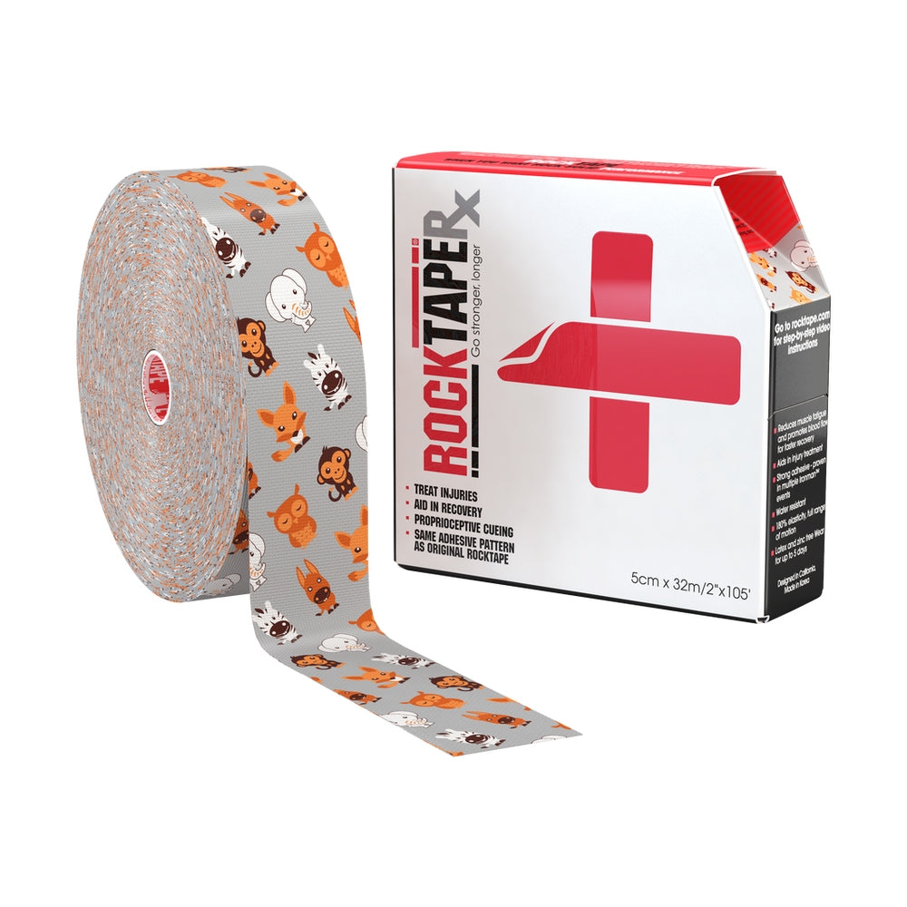 RockTape Rx Pediatric Bulk Roll Zoo Animals 1000pix