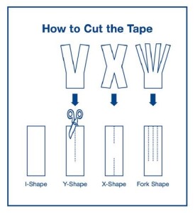 how to cut kinesio tape