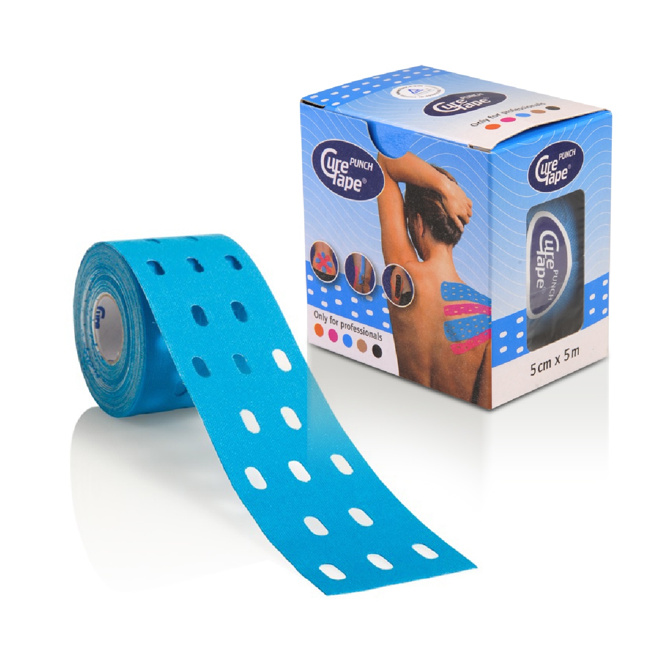 CureTape Punch Single Roll and Box - Blue