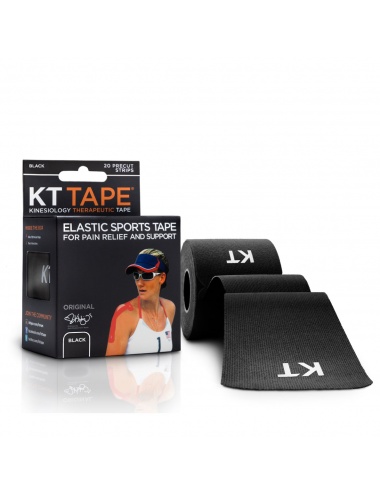 KT Tape Original Cotton 20 Precut Strips - Black