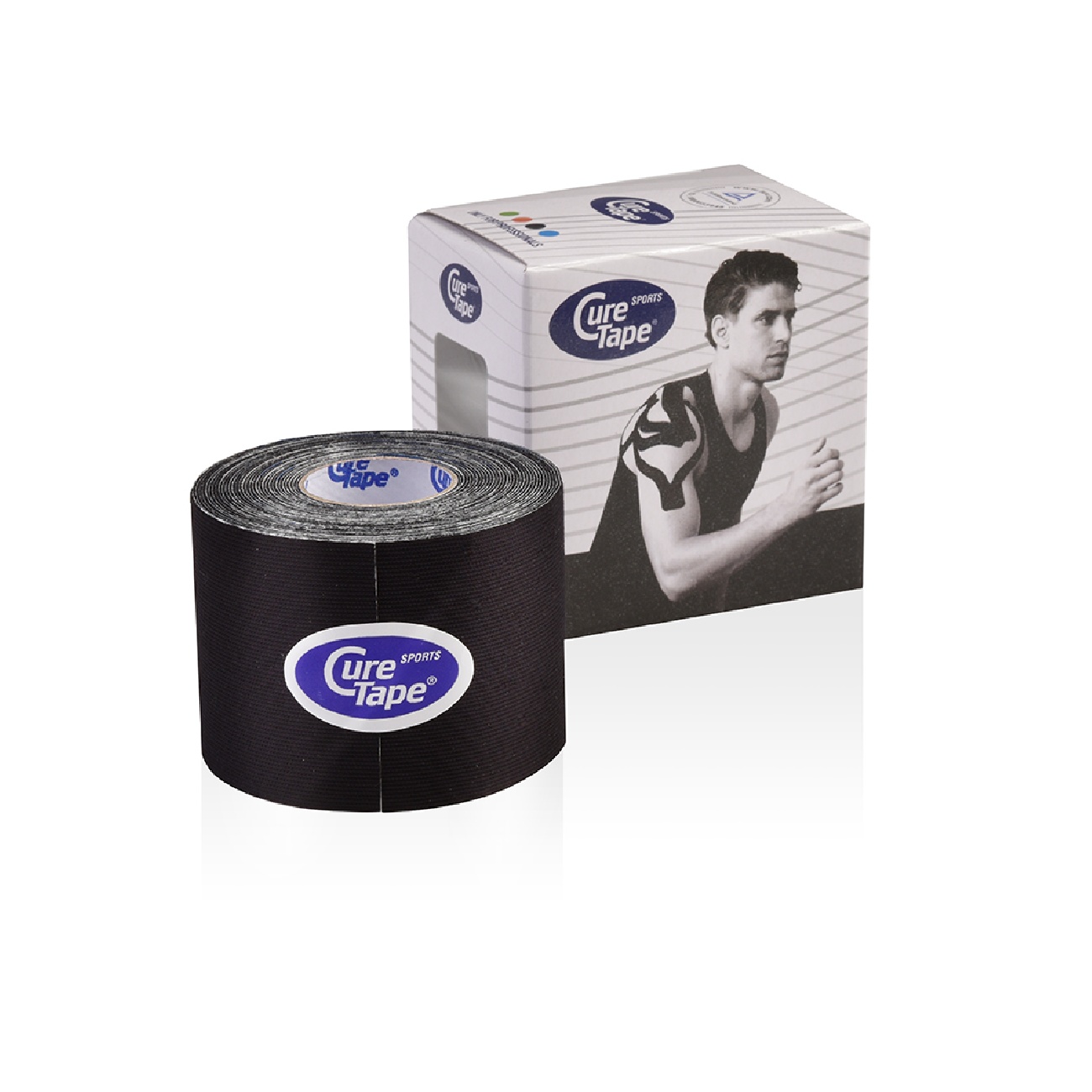 CureTape Sports Single Roll and Box - Black