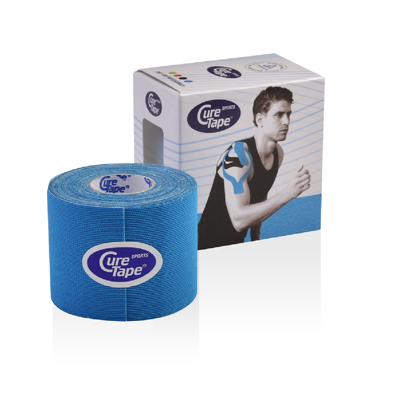 CureTape Sports Single Roll and Box - Blue