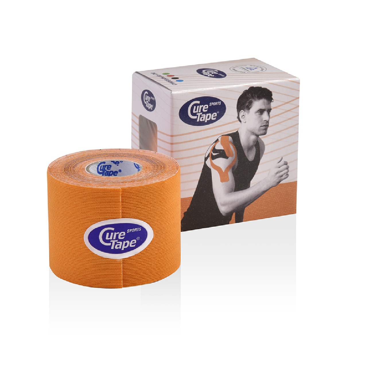 CureTape Sports Single Roll and Box - Orange