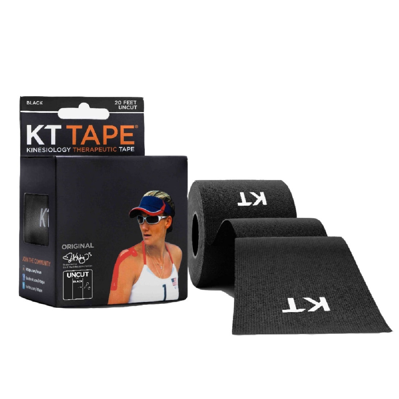 KT Tape Cotton Uncut Roll - Black