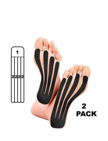 Kindmax Kinesiology Tape Precut Foot Support - Black