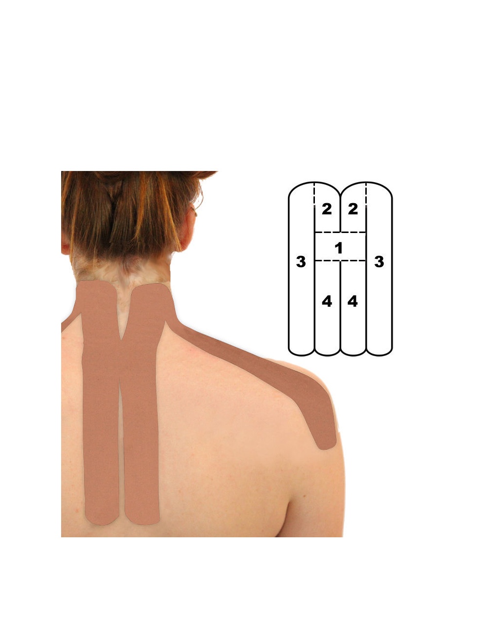 KINESIO Pre Cut Tape Kinesiology tape for NECK injuries & support. 