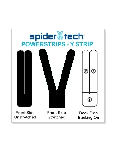 Spider Tech Power Strips - Y Strips - Black - Front and Back