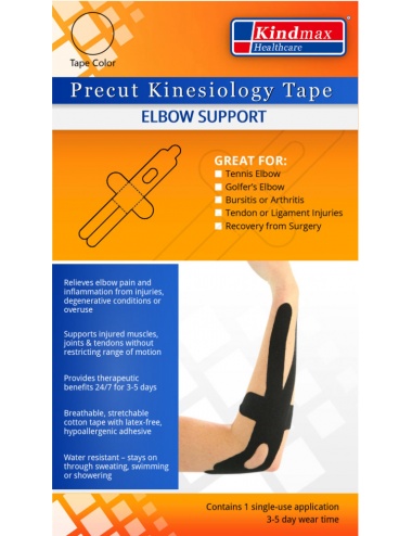 Kindmax Precut Elbow Kinesiology Tape Package