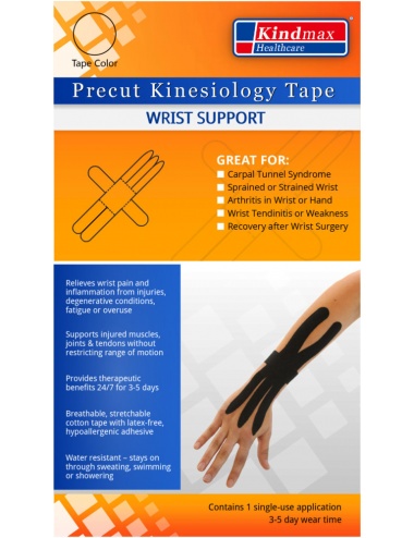 Kindmax Precut Wrist Kinesiology Tape - Package