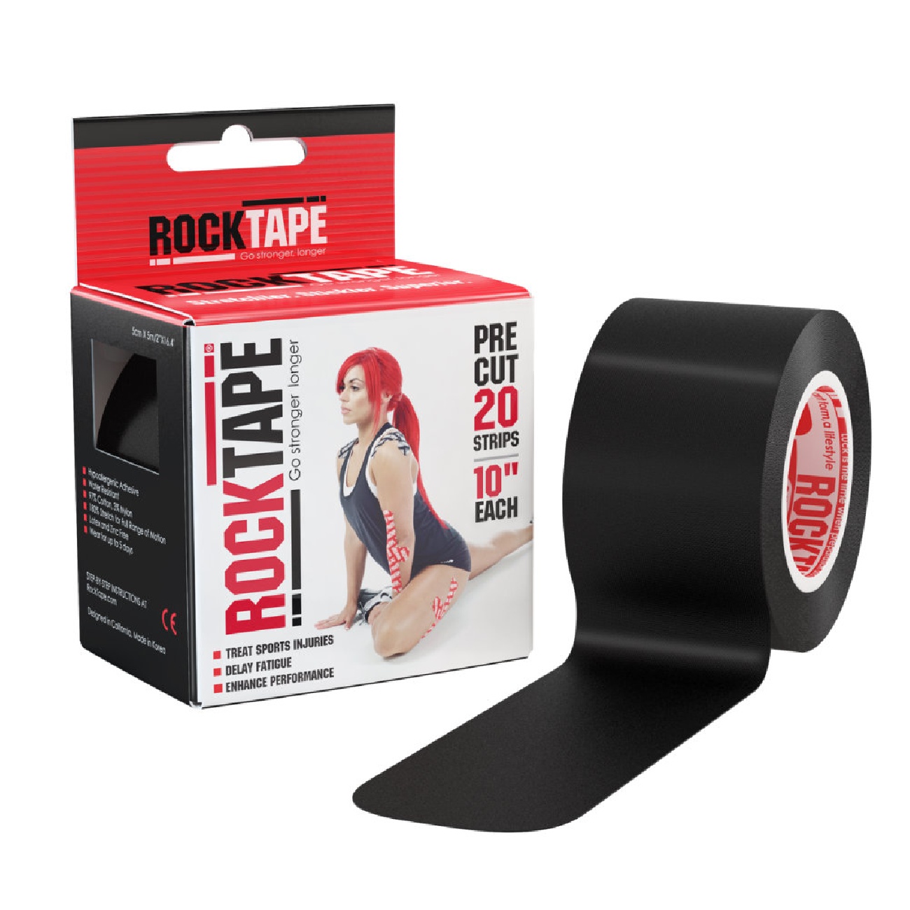 RockTape Precut Strips - Black
