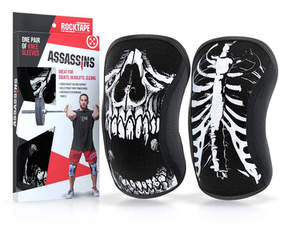 Rocktape Assassins Knee Sleeves and Protectors SKull 