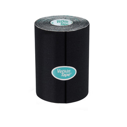 VetkinTape Kinesiology Tape 4" Roll Black