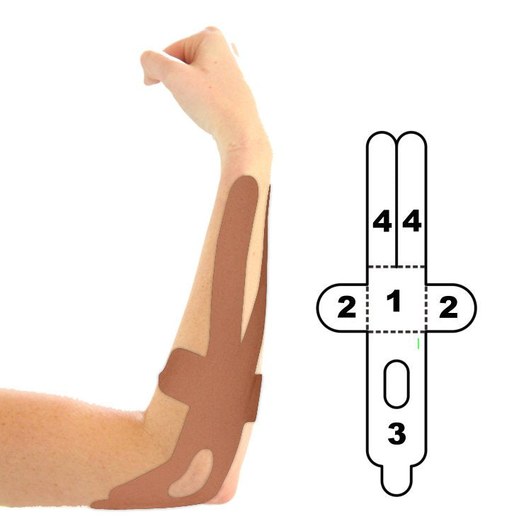 Kindmax Kinesiology Tape Elbow Support - Beige