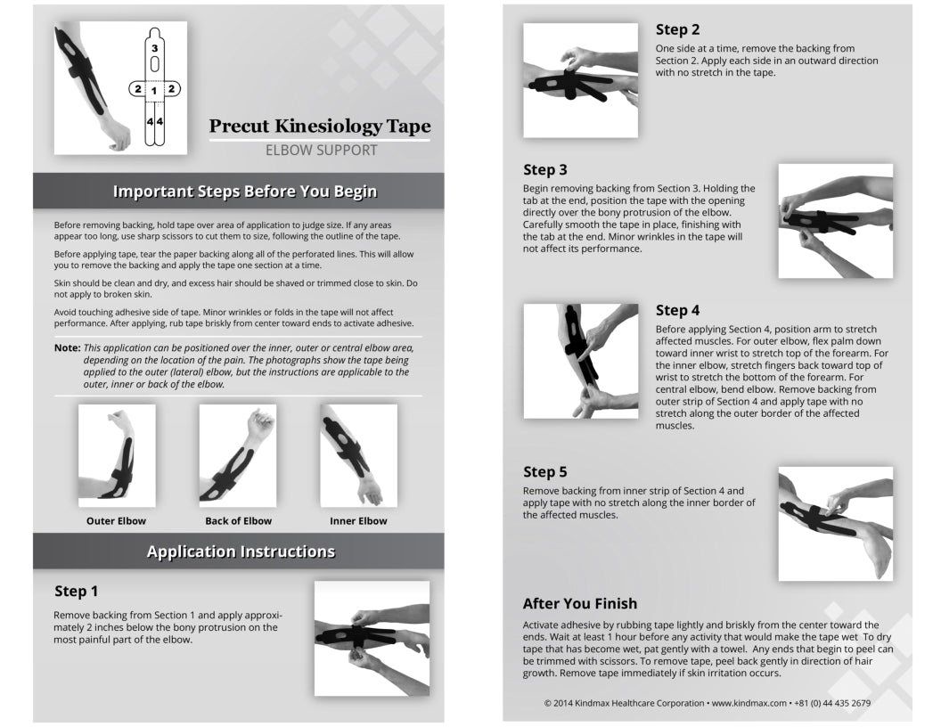 Kindmax Kinesiology Tape Elbow Support Package Inside