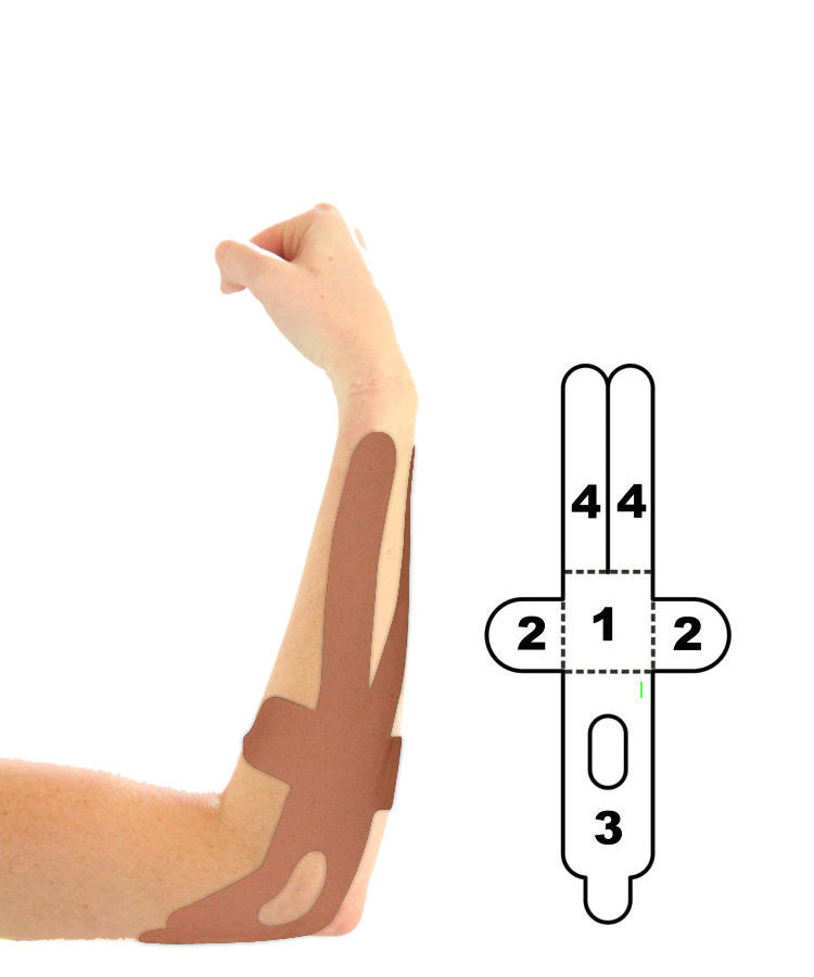Kindmax Kinesiology Tape Elbow Support - Beige 