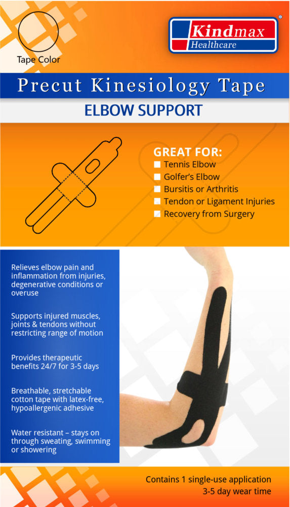 Kindmax Kinesiology Tape Elbow Support - Package Front