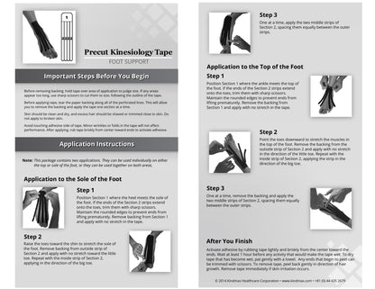 Kindmax Kinesiology Tape Precut Foot Support - Package Inside