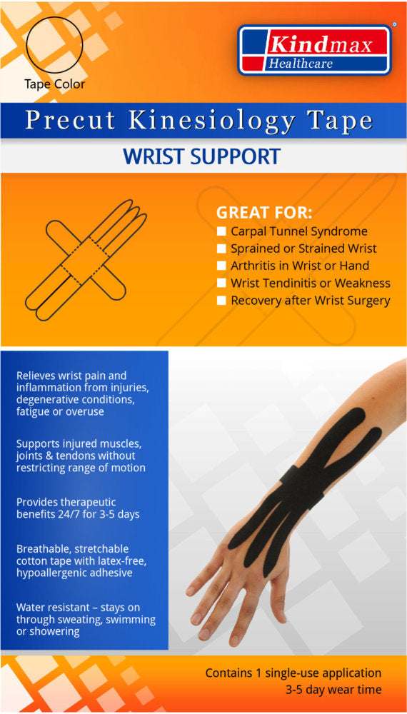 Kindmax Kinesiology Tape Wrist Support - Package Front