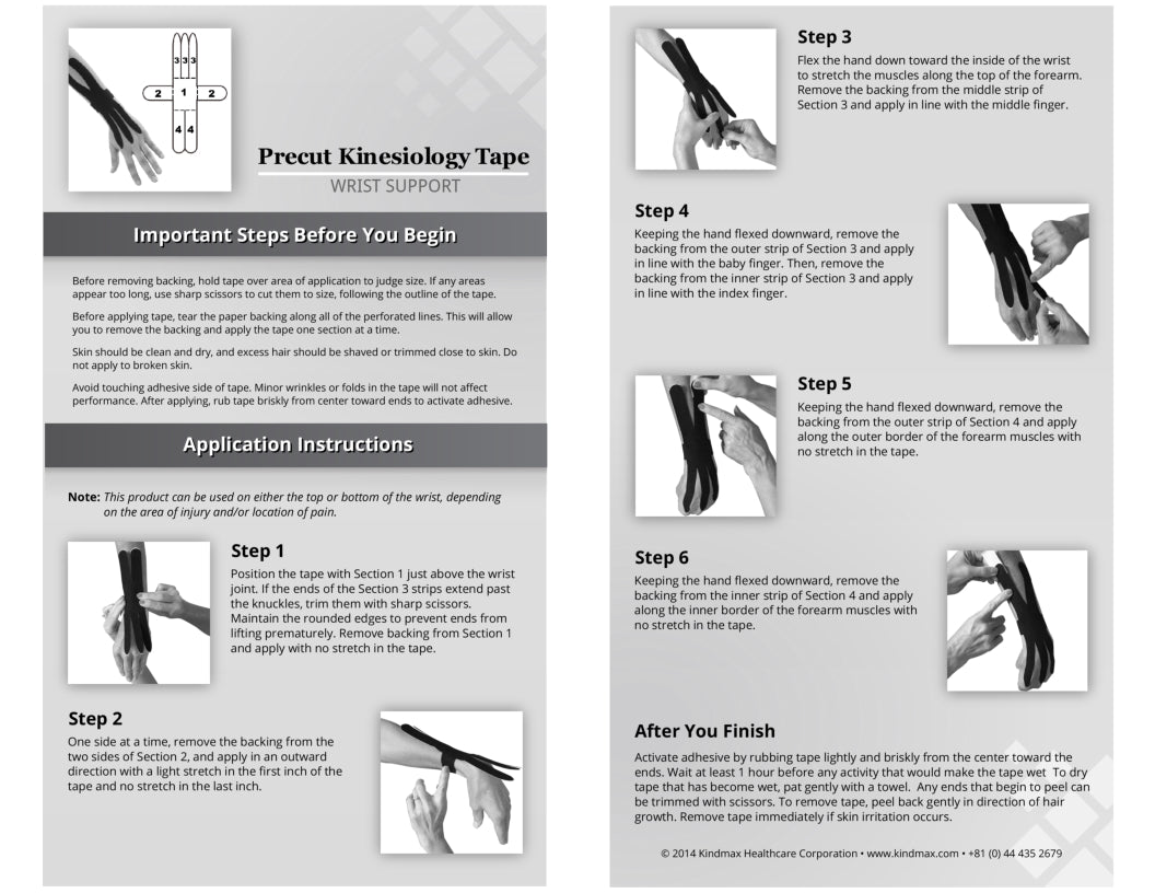 Kindmax Kinesiology Tape Wrist Support Package Inside