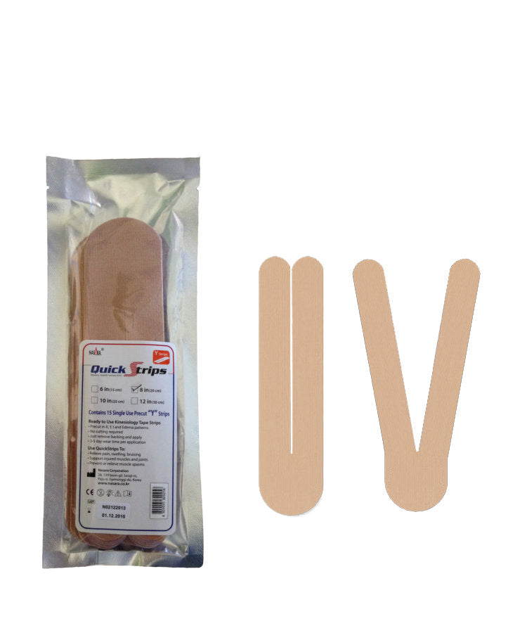 Nasara QuickStrips 6" Precut Y Strips 15-Pack - Beige